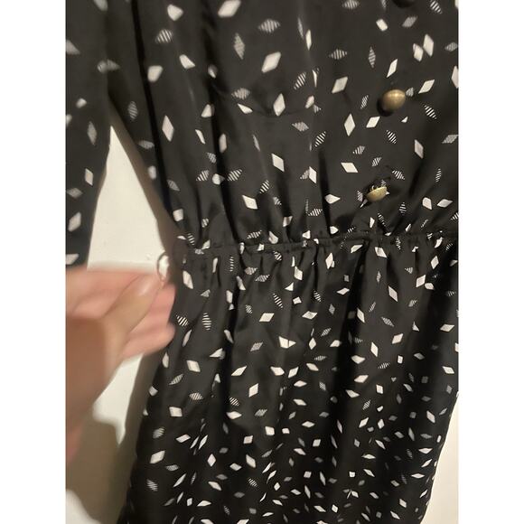 Mimi Chica Dress Juniors Small Black Capped Sleeve A Line Elastic Waist - Picture 3 of 5